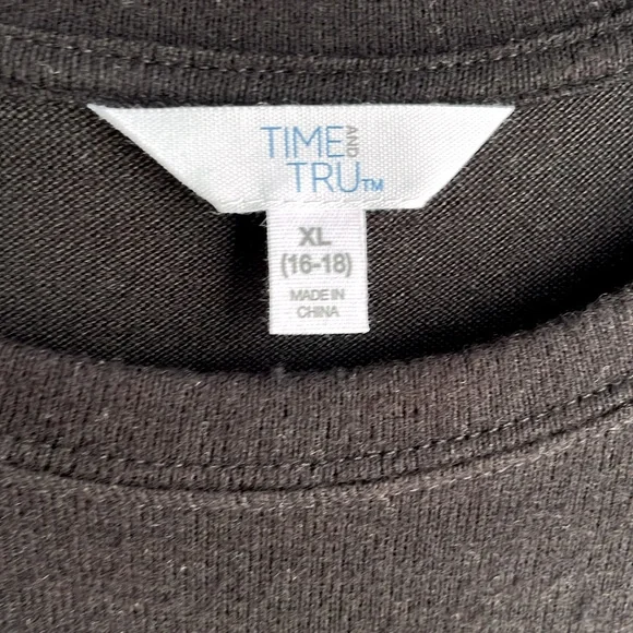 NWT TIME TRU DRESS BLACK XL - Picture 3 of 6